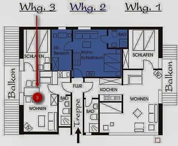 Appartement Wogemann-wohnung-3 *